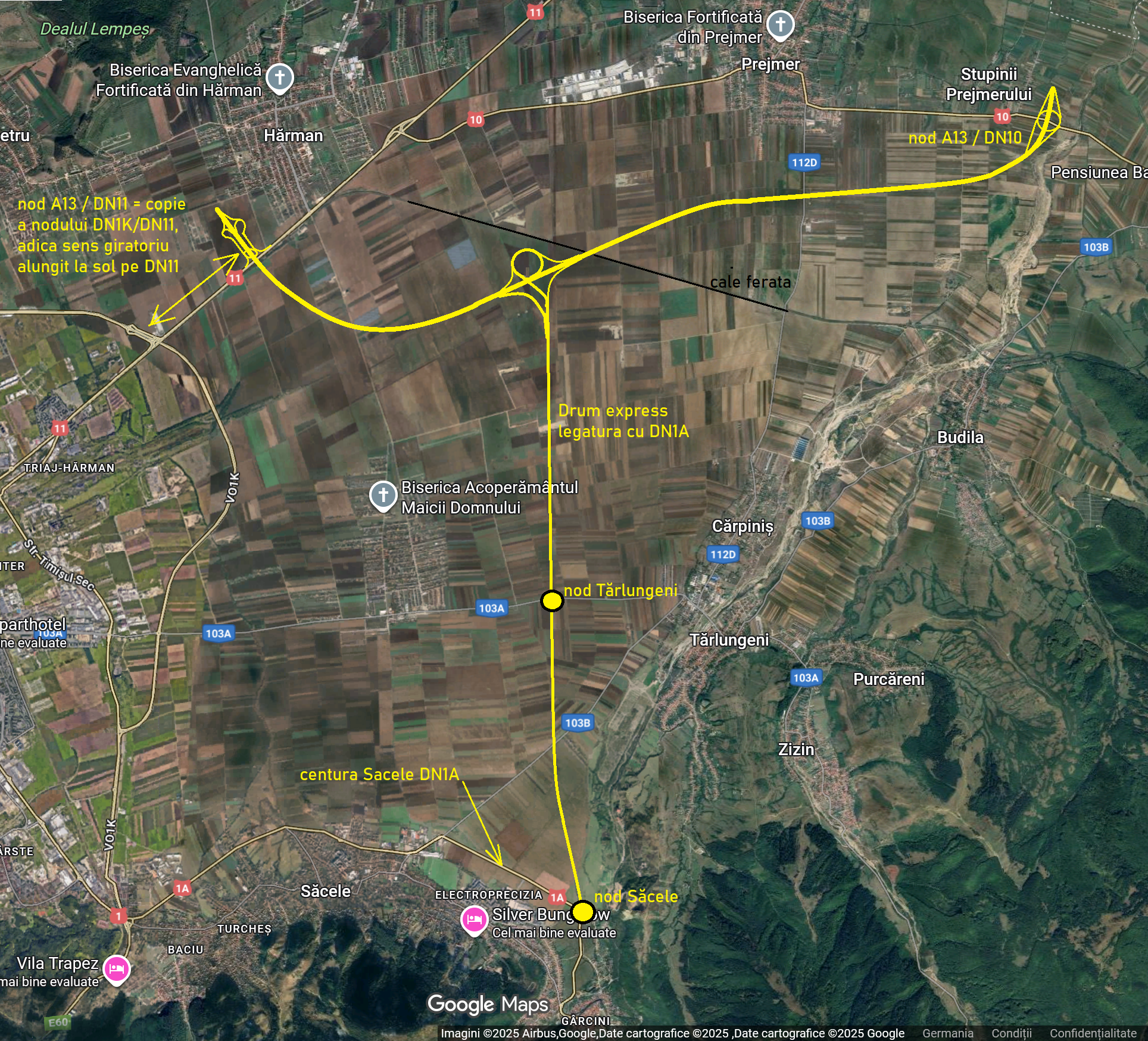 2025-11-24 - propuneri varianta rosie Autostrada Bv-Bc - drum legatura DN1a.png